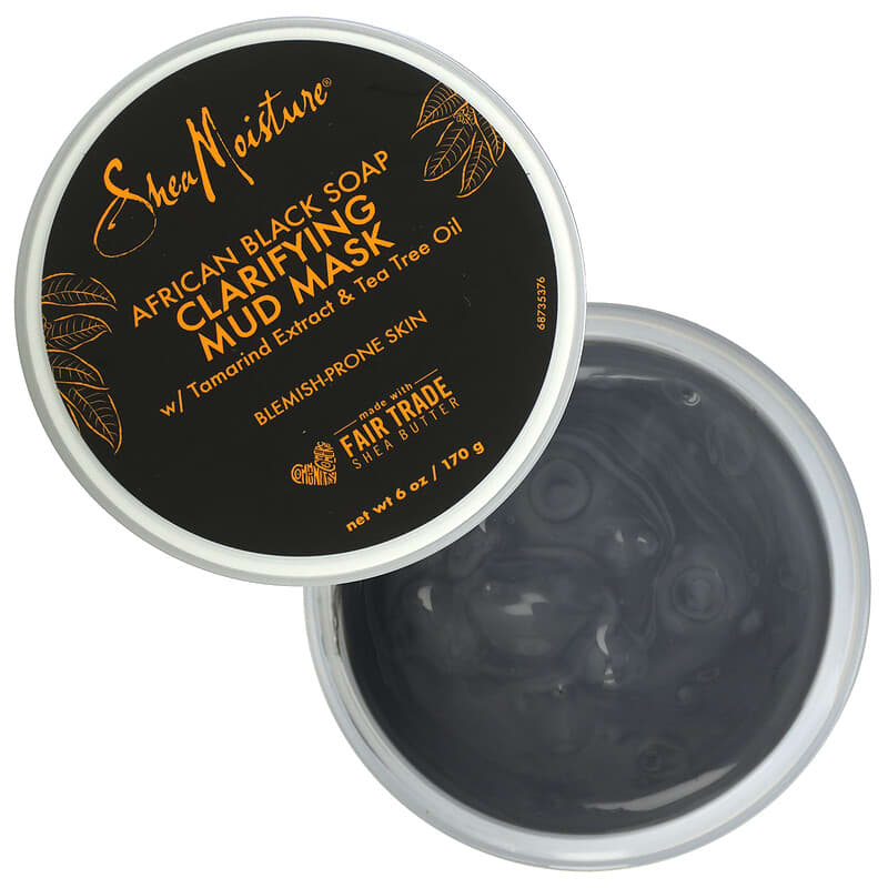 SheaMoisture, Clarifying Mud Beauty Mask, African Black Soap, 6 oz (170 g)