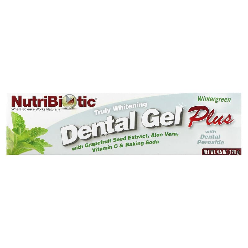 NutriBiotic, Dental Gel Plus, Truly Whitening, Wintergreen, 4.5 oz (128 g)