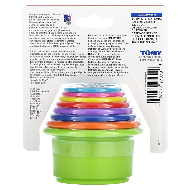 Lamaze, Pile & Play Cups, 6 Months+, 8 Piece Set