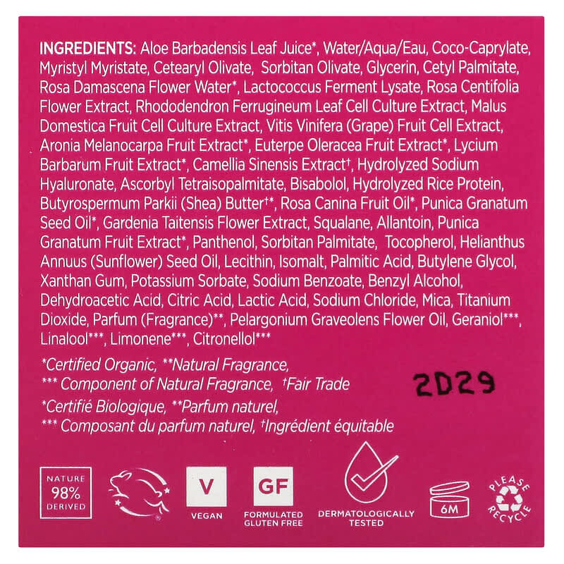 Andalou Naturals, 1000 Roses, Fortifying Night Cream, Sensitive, 1.7 oz (50 g)