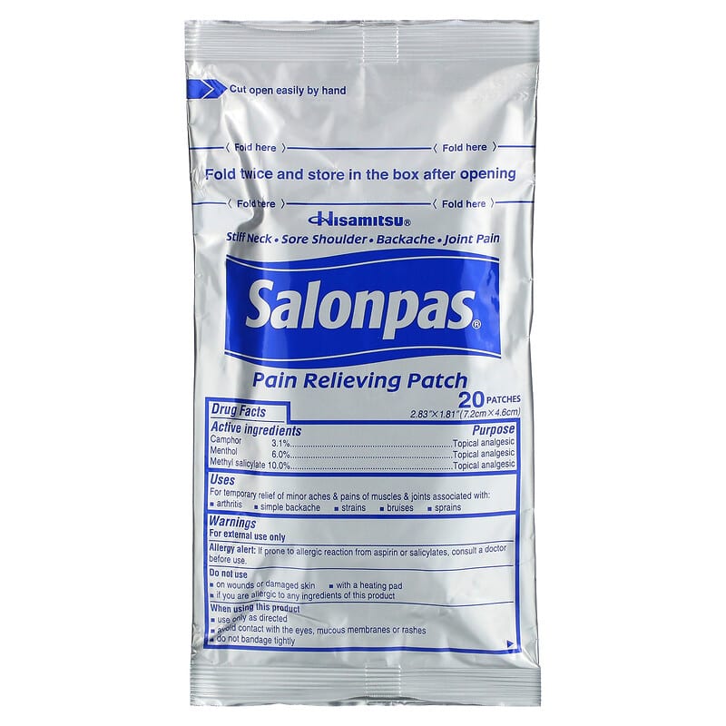 Salonpas, Pain Relieving Patch, 60 Patches