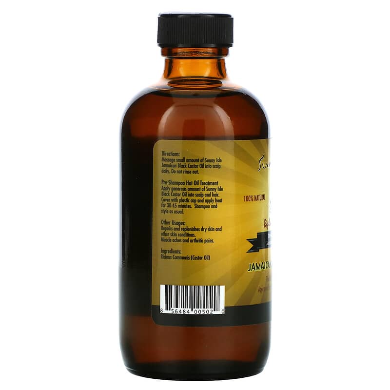 Sunny Isle, 100% Natural Jamaican Black Castor Oil, 4 fl oz