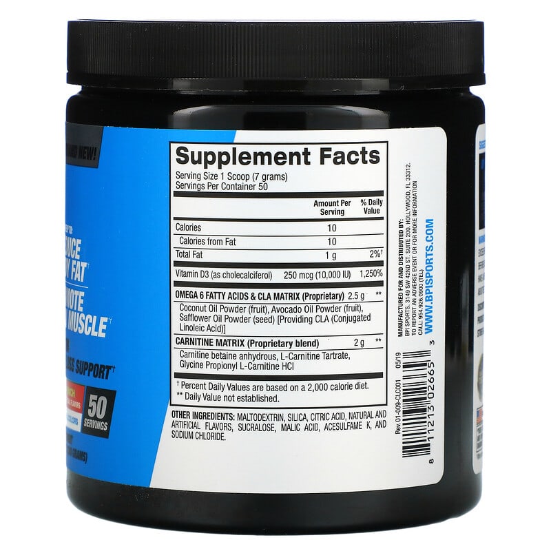 BPI Sports, CLA + Carnitine, Fruit Punch, 12.34 oz (350 g)