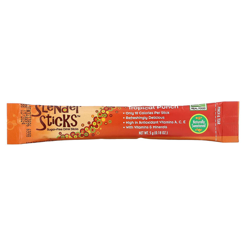 NOW Foods, Slender Sticks, Tropical Punch, 12 Sticks, 0.18 oz (5 g) Each