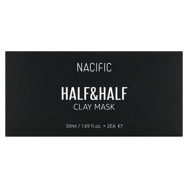 Nacific, Half & Half, Clay Beauty Mask, 2 Clay Masks, 1.69 fl oz (50 ml) Each