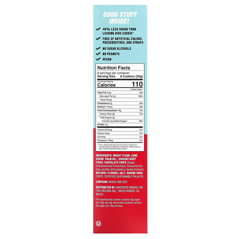 Mavericks, Plant-Based Bolt Cookies, Non-Stop Choc, 7.04 oz (200 g)