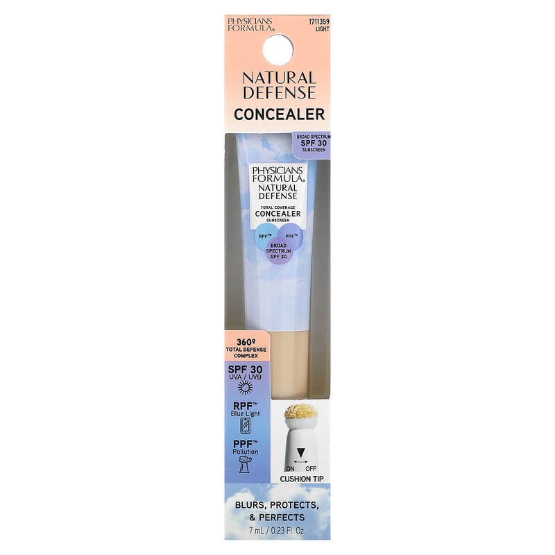 Physicians Formula, Natural Defense Concealer, SPF 30, Light, 0.23 fl oz (7 ml)