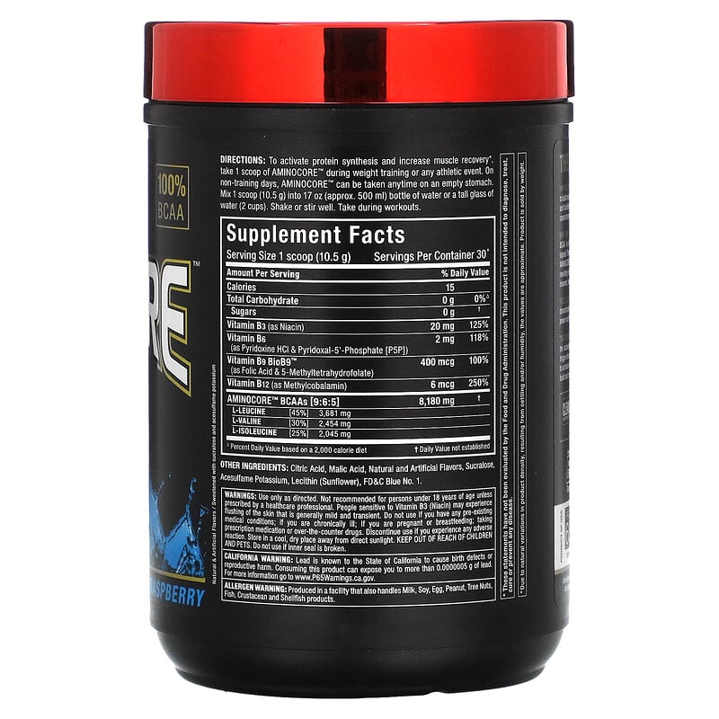 ALLMAX, AMINOCORE BCAA, Blue Raspberry, 0.69 lbs (315 g)