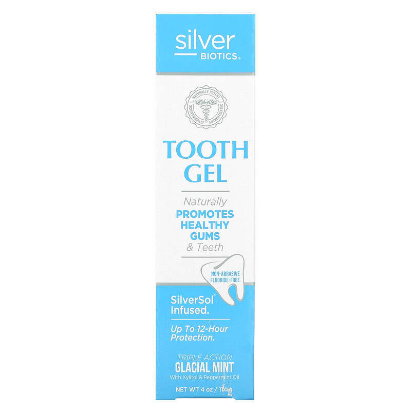 American Biotech Labs, Silver Biotics, Tooth Gel, Glacial Mint, 4 oz (114 g)