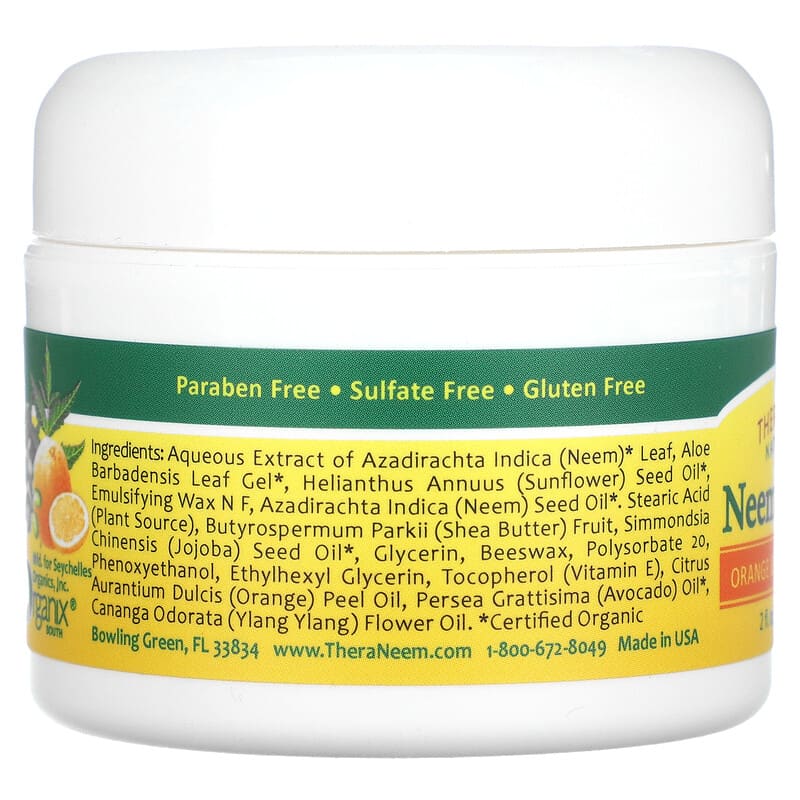 Organix South, TheraNeem Naturals, Neem Cream, Orange & Ylang Ylang, 2 fl oz (60 ml)