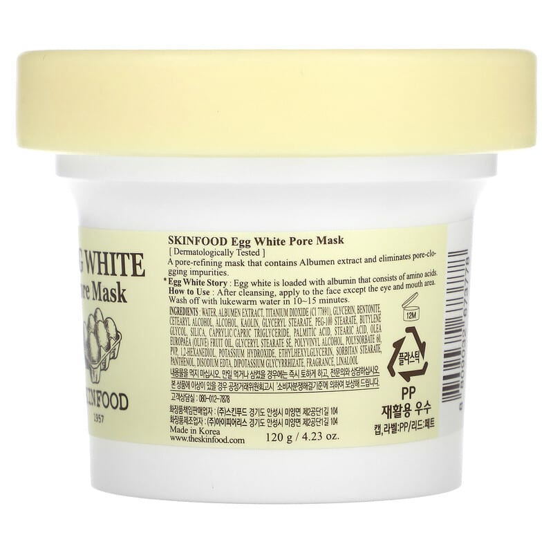 SKINFOOD, Egg White Pore Beauty Mask, 4.23 oz (120 g)