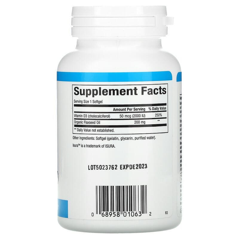 Natural Factors, Vitamin D3, 50 mcg (2,000 IU), 240 Softgels