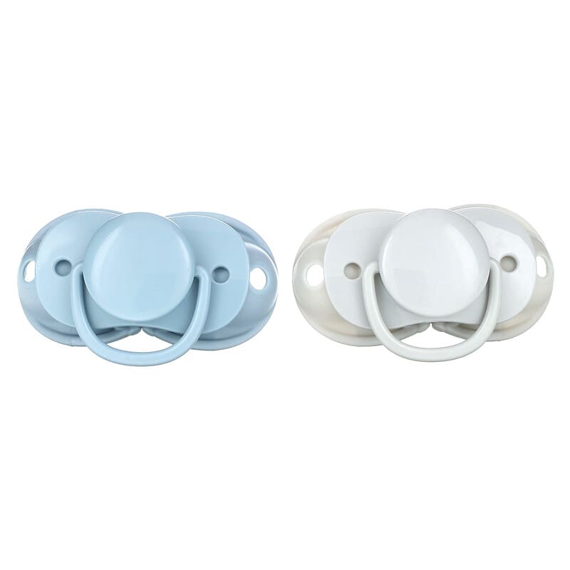 RaZbaby, Keep-It-Kleen Pacifier, 0-36m, Blue & Gray, 2 Pacifiers