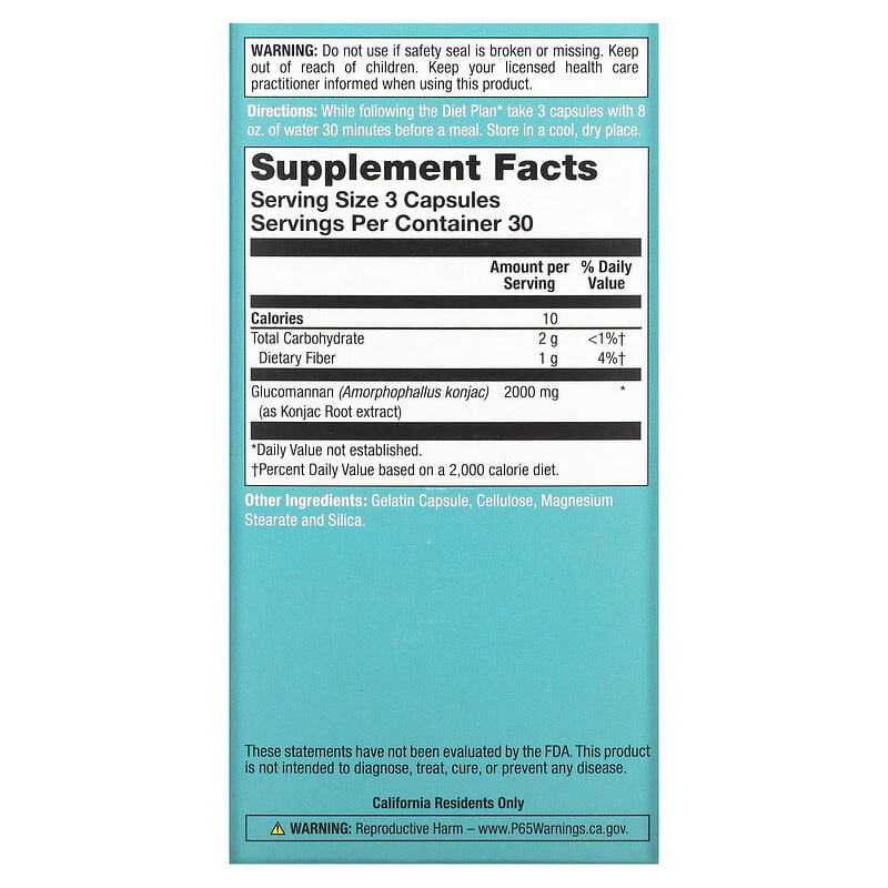 Natural Balance, Glucomannan, Maximum Strength, 666 mg, 90 Capsules