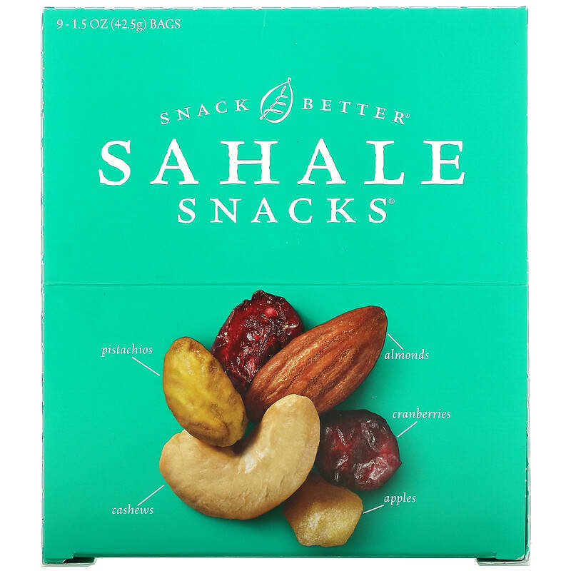 Sahale Snacks, Trail Mix, Classic Fruit + Nut Blend, 9 Packs, 1.5 oz (42.5 g) Each