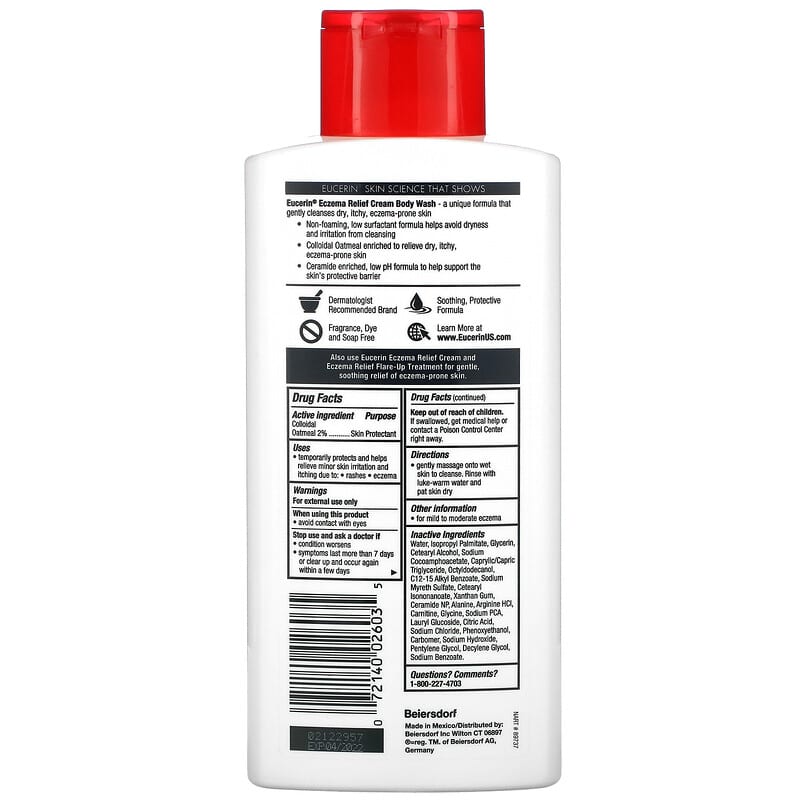 Eucerin, Eczema Relief, Cream Body Wash,  13.5 fl oz (400 ml)