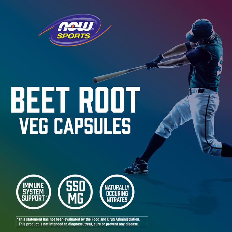 NOW Foods, Sports, Beet Root, 550 mg, 180 Veg Capsules