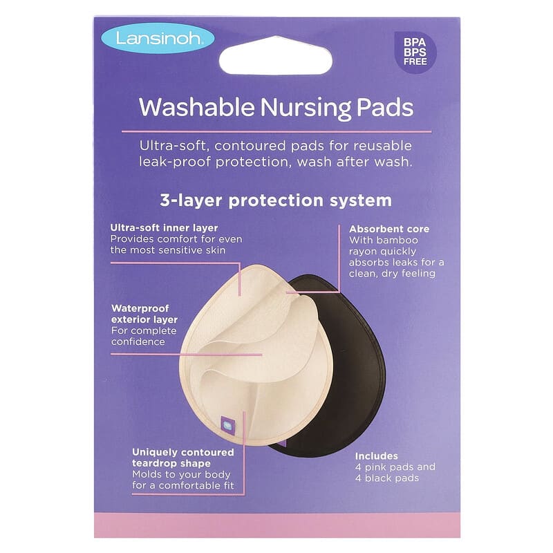 Lansinoh, Washable Nursing Pads , 8 Pads & Wash Bag