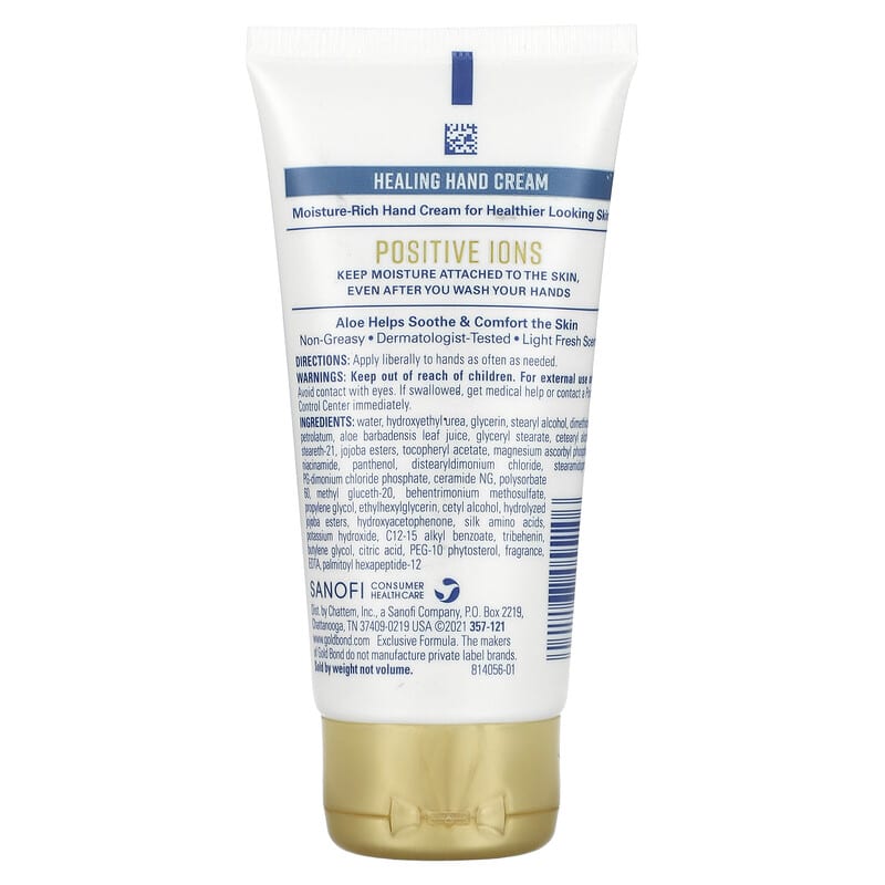 Gold Bond, Healing Hand Cream, Dry To Extra Dry Skin, Aloe, 3 oz (85 g)