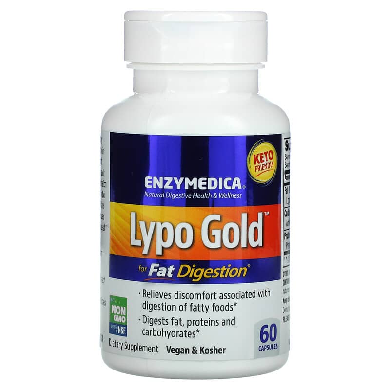 Enzymedica, Lypo Gold, For Fat Digestion, 60 Capsules