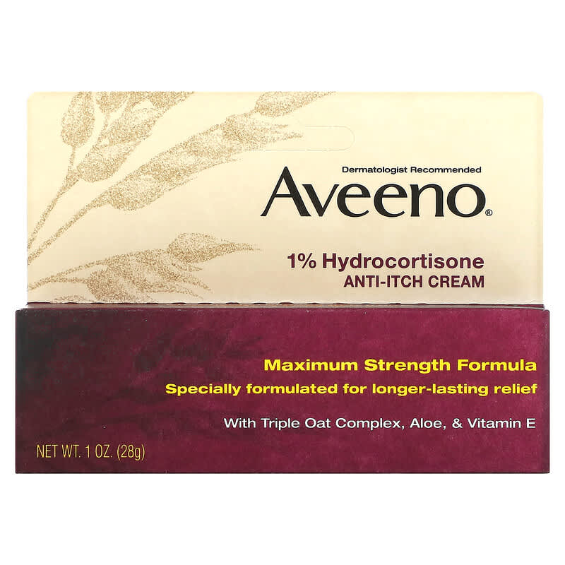 Aveeno, 1% Hydrocortisone, Anti-Itch Cream, 1 oz (28 g)