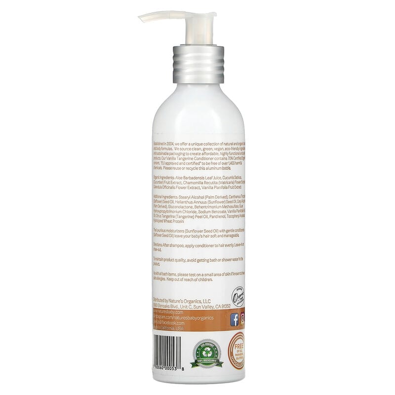 Nature's Baby Organics, Conditioner & Detangler, Vanilla Tangerine, 8 oz (236.5 ml)