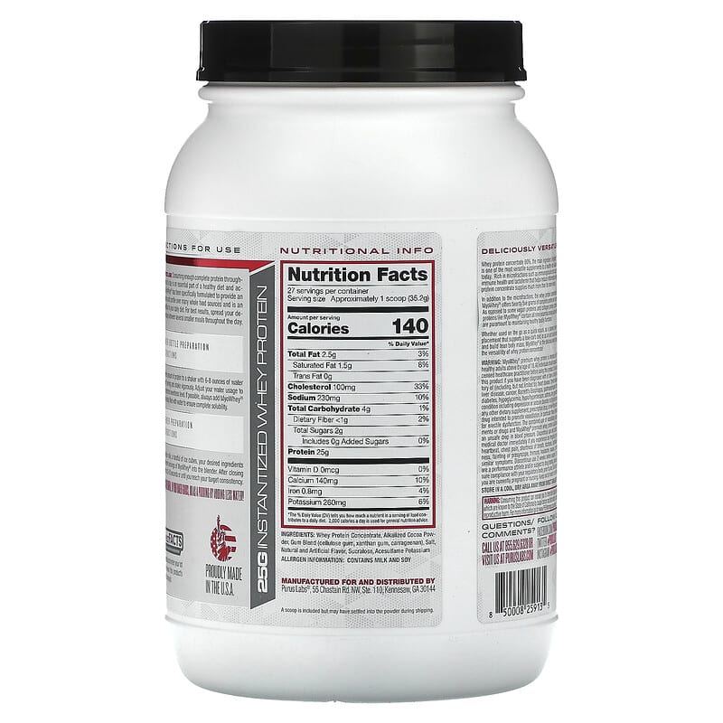 Purus Labs, Foundation Series, MyoWhey, Chocolate Ice Cream, 2.1 lb (0.952 kg)