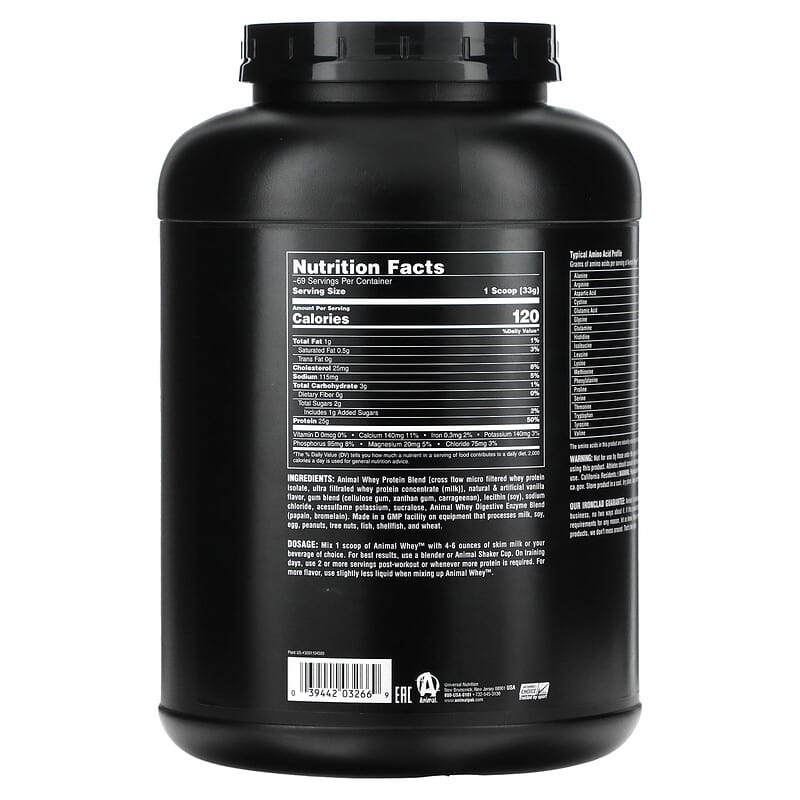 Animal, Whey Isolate Loaded, Vanilla, 5 lb (2.27 kg)