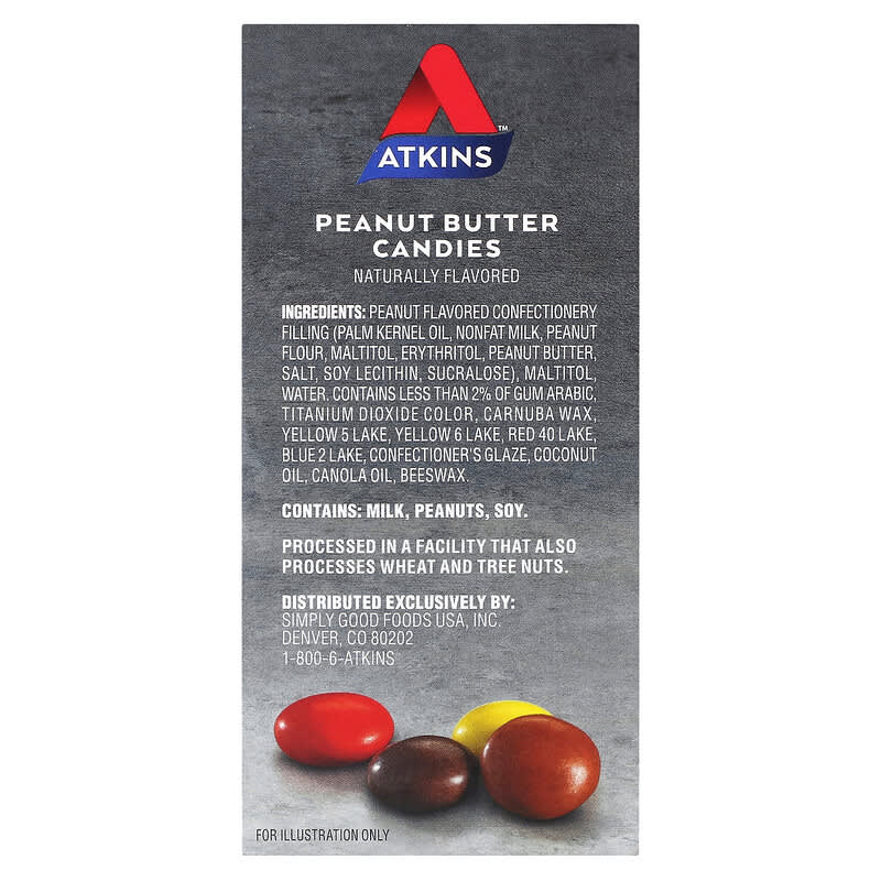 Atkins, Treat, Endulge, Meal Bar, Peanut Butter Candies, 5 Bars, 1 oz (28 g) Each