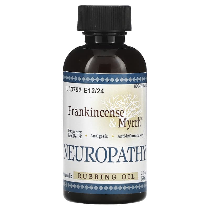 Frankincense & Myrrh, Neuropathy Rubbing Oil, 2 fl oz (59 ml)