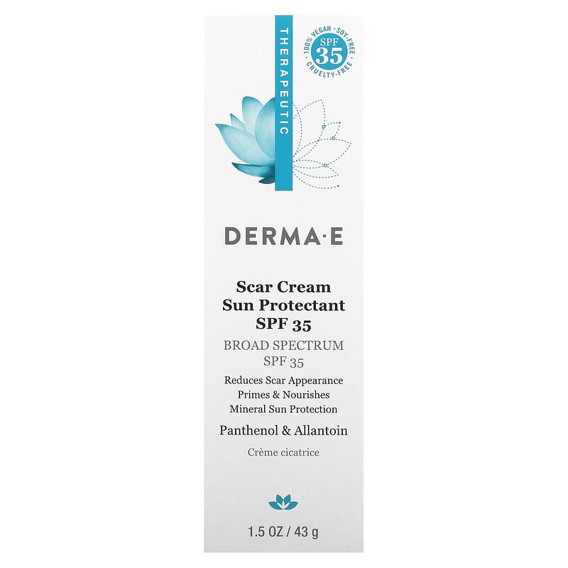 DERMA E, Scar Cream Sun Protectant SPF 35, 1.5 oz (43 g)