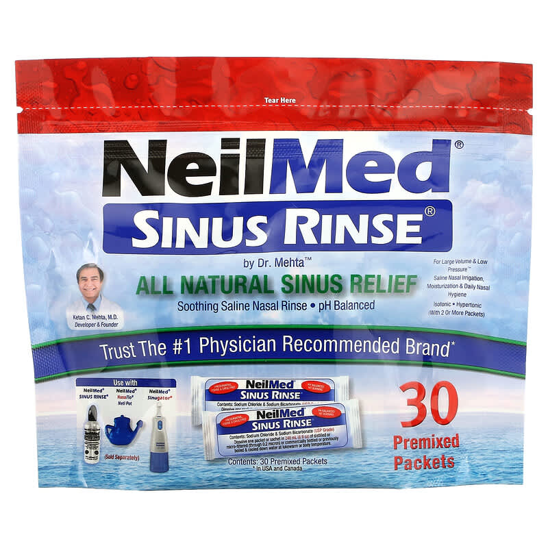 NeilMed, Sinugator, Cordless Pulsating Nasal Wash, 3 Piece Set