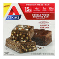Atkins, Protein Meal Bar, Double Fudge Brownie Bar, 5 Bars, 1.69 oz (48 g) Each