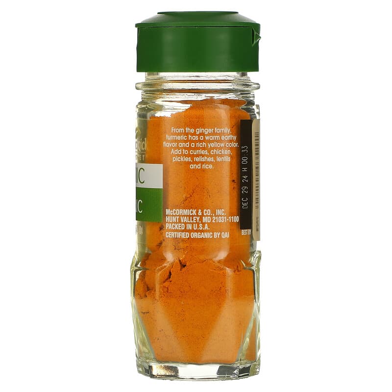 McCormick Gourmet, Organic, Ground Turmeric, 1.37 oz (38 g)