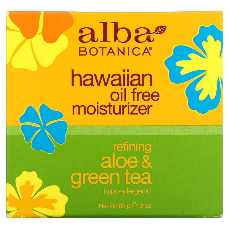 Alba Botanica, Hawaiian Oil Free Moisturizer, Refining Aloe & Green Tea, 3 oz (85 g)