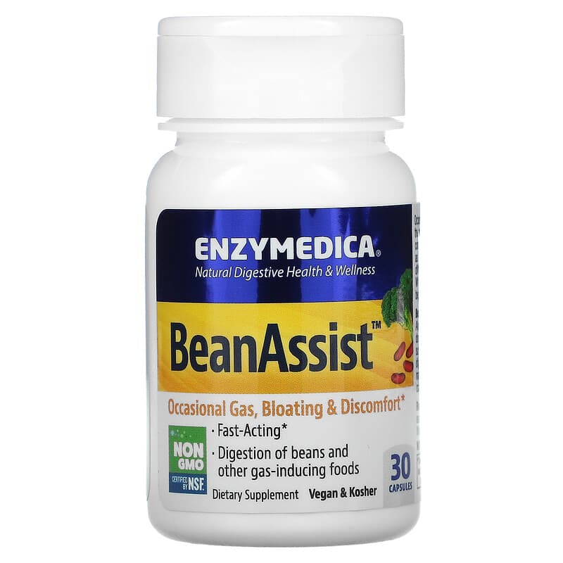 Enzymedica, BeanAssist, 30 Capsules