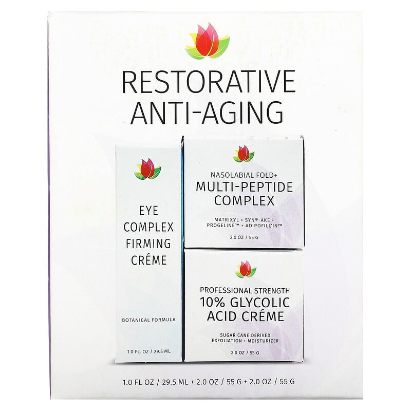 Reviva Labs, Restorative Anti-Aging Bundle, 3 Piece Bundle