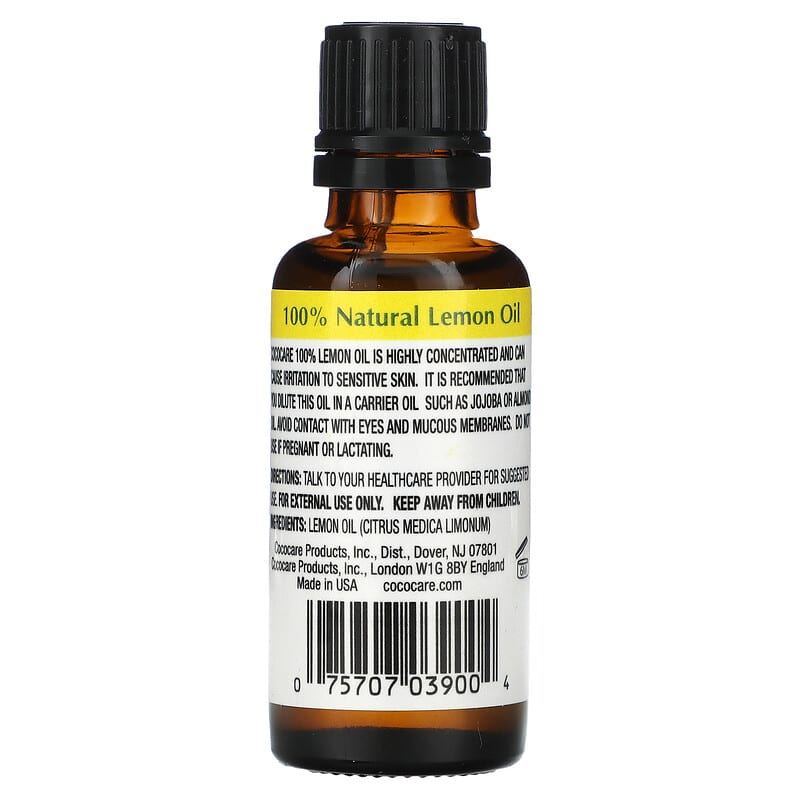 Cococare, 100% Natural Lemon Oil, 1 fl oz (30 ml)