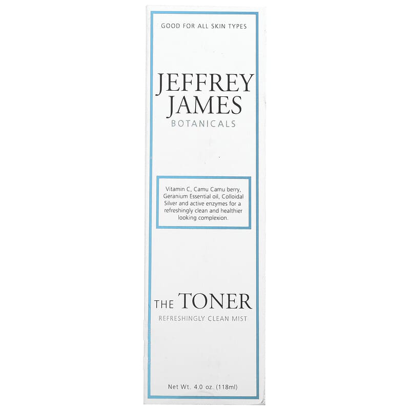 Jeffrey James Botanicals, The Toner, Refreshingly Clean Mist, 4 oz (118 ml)