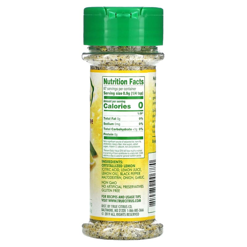 True Citrus, True Lemon, Crystallized Lemon Pepper, 2.12 oz (60 g)