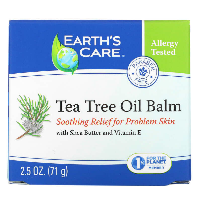 Earth's Care, Tea Tree Oil Balm, with Shea Butter and Vitamin E, 2.5 oz (71 g)
