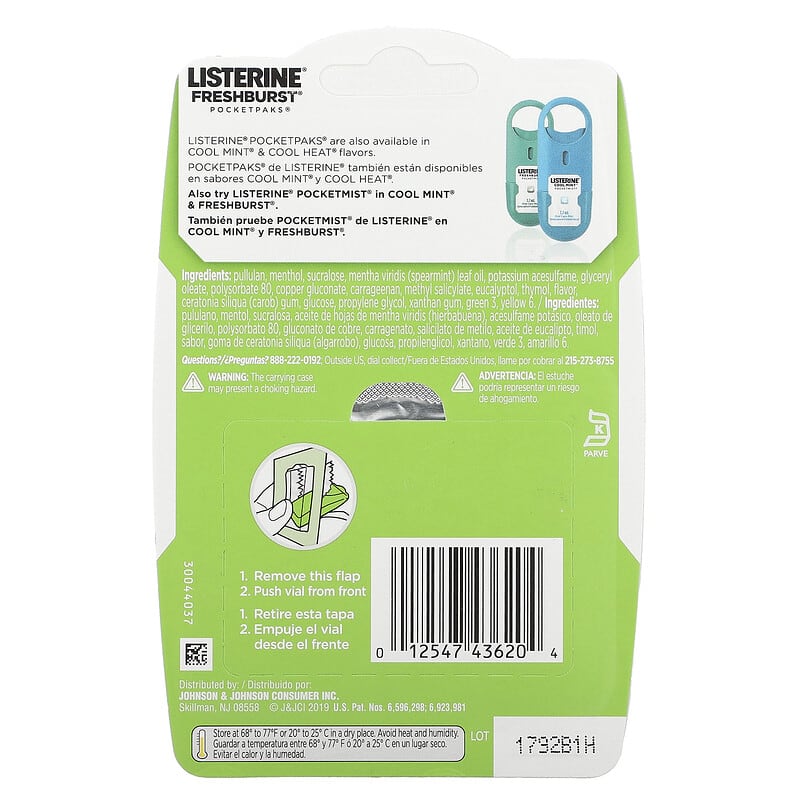 Listerine, Pocketpaks, Fresh Burst, 3 Pack, 24 Strip Each