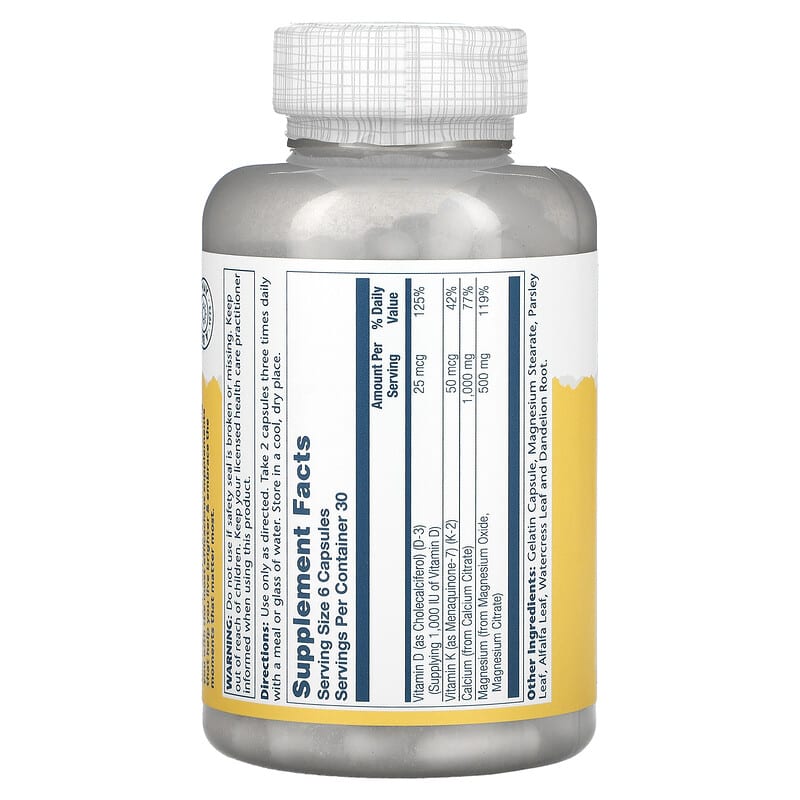 Solaray, Cal-Mag Citrate 2:1 Ratio, 180 Capsules