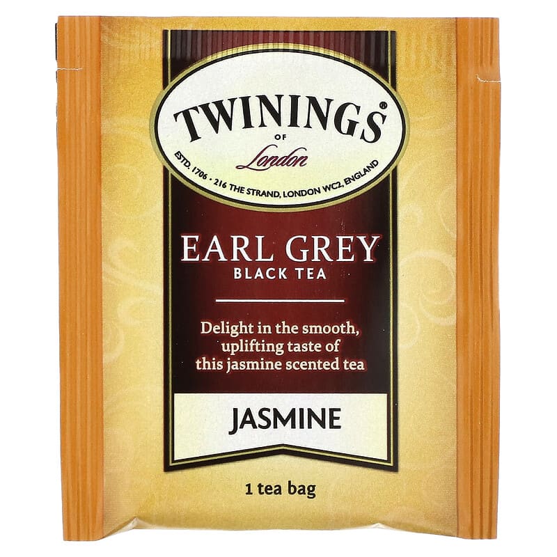 Twinings, Black Tea, Earl Grey, Jasmine, 20 Individual Tea Bags, 1.41 oz (40 g)