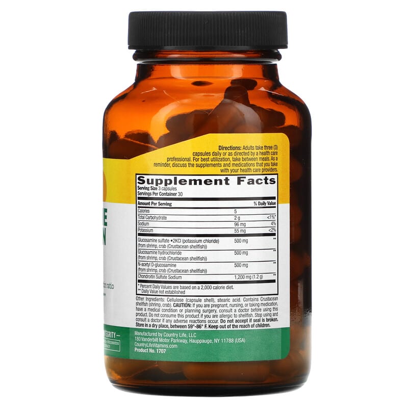 Country Life, Glucosamine Chondroitin Formula, 90 Capsules