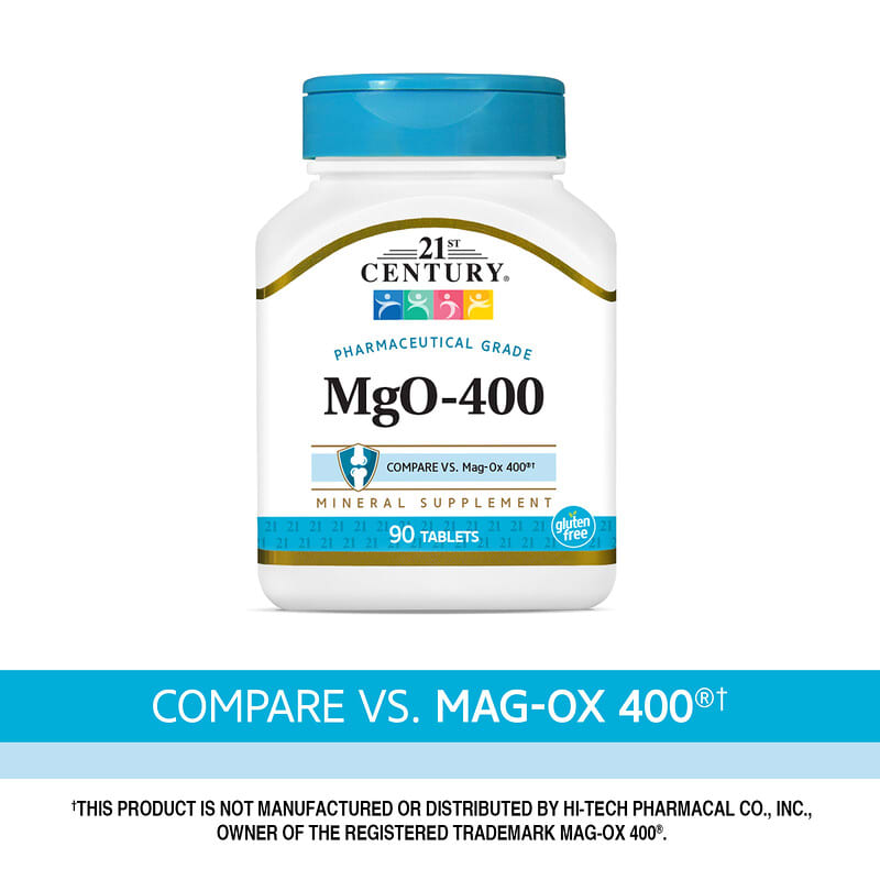 21st Century, MgO-400, 90 Tablets