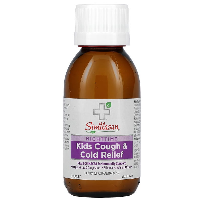 Similasan, Kids Cough & Cold Relief, Nighttime, Kids 2+, Natural Grape , 4 fl oz (118 ml)