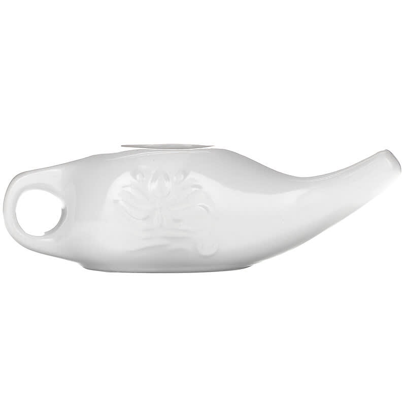 Himalayan Chandra, Neti Pot, Porcelain Sinus Cleansing System, 3 Piece Kit