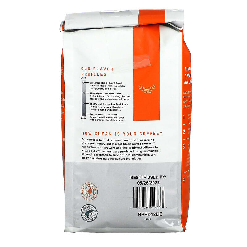 BulletProof, Coffee, The Mentalist, Ground, Medium-Dark Roast, 12 oz (340 g)