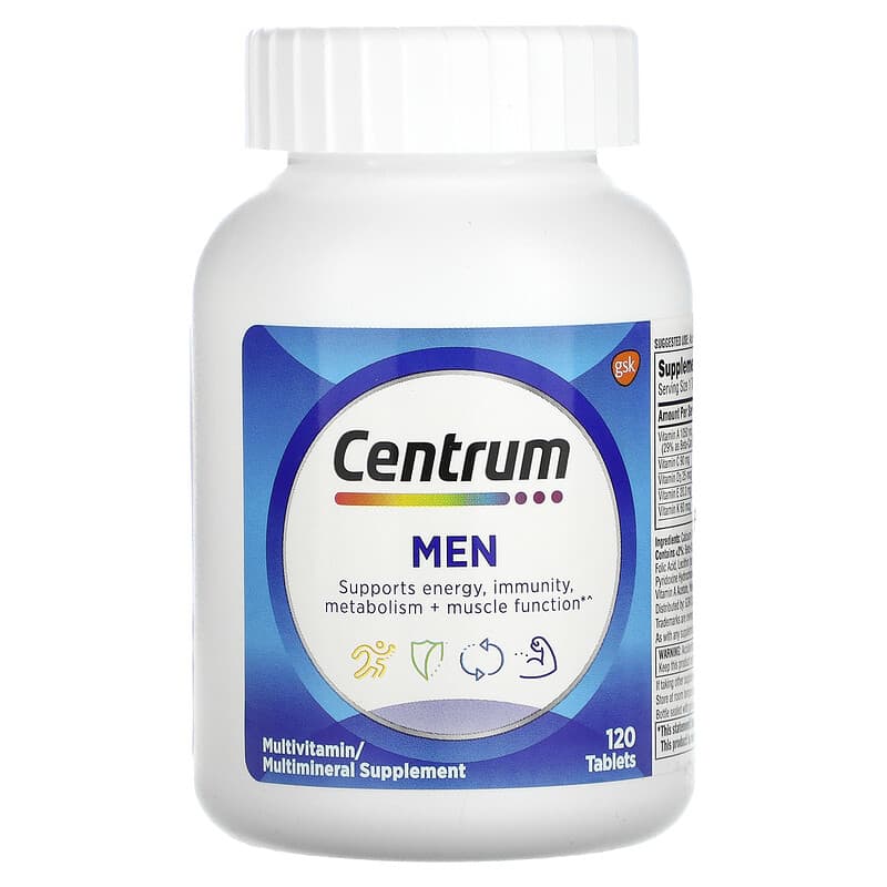 Centrum, Men Multivitamins, 120 Tablets